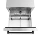 ZLINE Autograph 24" Touchstone 168 Can Outdoor-Rated Refrigerator Drawer with Stainless Steel Doors and Matte Black Handles, RDSOZ-ST-24-MB