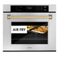 ZLINE 30" Autograph Single Wall Oven with Air Fry and Self-Clean in Stainless Steel and Champagne Bronze Handle, WASZ-30-CB