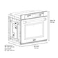 ZLINE 30" Autograph Single Wall Oven with Air Fry and Self-Clean in Stainless Steel with White Matte Door and Gold Handle, WASZ-WM-30-G