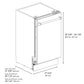 ZLINE Tallac Autograph Edition 18-Inch Top Control Built-In Dishwasher, White Matte Panel, Modern Matte Black Handle, 51 dBA, DWVZ-WM-18-MB