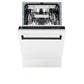 ZLINE Tallac Autograph Edition 18-Inch Top Control Built-In Dishwasher, White Matte Panel, Modern Matte Black Handle, 51 dBA, DWVZ-WM-18-MB