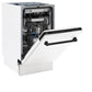 ZLINE Tallac Autograph Edition 18-Inch Top Control Built-In Dishwasher, White Matte Panel, Modern Matte Black Handle, 51 dBA, DWVZ-WM-18-MB