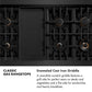 ZLINE 48 In. Rangetop In Black Stainless Steel With 7 Gas Brass Burners, RTB-BR-48
