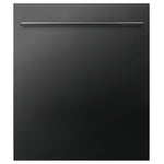 ZLINE Classic 24-Inch Top Control Built-In Dishwasher, Black Stainless Steel Panel, Modern Handle, 52 dBA (DW-BS-H-24)