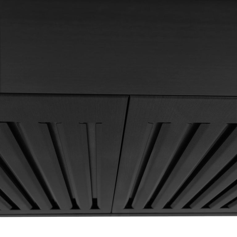 ZLINE 48" Convertible Wall Mount Range Hood in Black Stainless with Charcoal Filters, BSKBN-CF-48