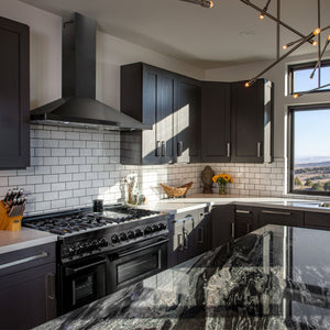 ZLINE 24" Convertible Wall Mount Range Hood in Black Stainless with Charcoal Filters, BSKBN-CF-24