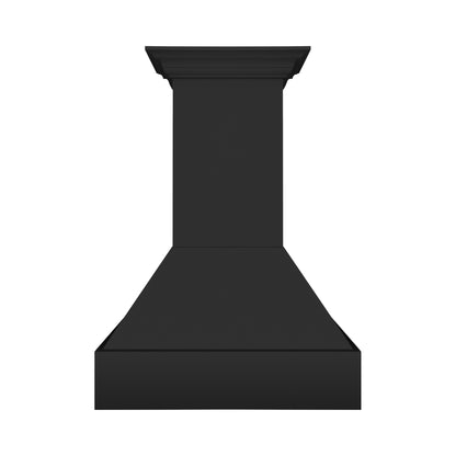 ZLINE 30" 400 CFM Wooden Wall Mount Range Hood in Rustic Black Finish, 355CC-30