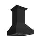ZLINE 36" 700 CFM Wooden Wall Mount Range Hood in Rustic Black Finish, 355CC-36