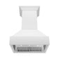 ZLINE 36" 700 CFM Wooden Wall Mount Range Hood in Rustic Bright White Finish, 355WW-36