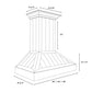 ZLINE 30" 400 CFM Convertible Wooden Wall Mount Range Hood in Shiplap Bright White Finish, KPWW-30