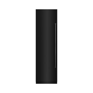 ZLINE 24" 12.4 cu. ft. Column Freezer in Black Stainless Steel with Graphite Gray Interior, RCFV-BS-24