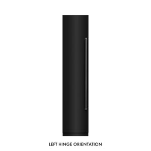 ZLINE 18" 8.6 cu. ft. Left Hinge Column Freezer in Black Stainless Steel with Graphite Gray Interior, RCFVL-BS-18
