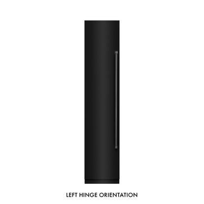 ZLINE 18" 8.6 cu. ft. Left Hinge Column Freezer in Black Stainless Steel with Graphite Gray Interior, RCFVL-BS-18