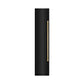 ZLINE Autograph 18" 8.6 cu. ft. Left Hinge Column Freezer in Black Stainless Steel with Graphite Gray Interior and Polished Gold Accents, RCFVLZ-BS-18-G