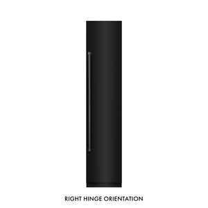 ZLINE 18" 8.6 cu. ft. Right Hinge Column Freezer in Black Stainless Steel with Graphite Gray Interior, RCFVR-BS-18