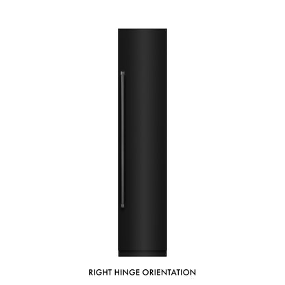 ZLINE 18" 8.6 cu. ft. Right Hinge Column Freezer in Black Stainless Steel with Graphite Gray Interior, RCFVR-BS-18