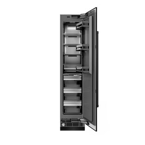 ZLINE 18" 8.6 cu. ft. Right Hinge Column Freezer in Black Stainless Steel with Graphite Gray Interior, RCFVR-BS-18
