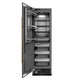 ZLINE Autograph 24" 12.4 cu. ft. Column Freezer in Black Stainless Steel with Graphite Gray Interior and Champagne Bronze Accents, RCFVZ-BS-24-CB