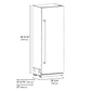 ZLINE Autograph 30" 16.7 cu. ft. Column Refrigerator in Black Stainless Steel with Graphite Gray Interior and Polished Gold Accents, RCRVZ-BS-30-G