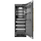 ZLINE Autograph 30" 16.7 cu. ft. Column Refrigerator in Black Stainless Steel with Graphite Gray Interior and Polished Gold Accents, RCRVZ-BS-30-G