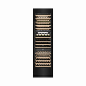 ZLINE 24" 12.4 cu. ft. Triple Zone 100 Bottle Column Wine Cooler in Black Stainless Steel, RCWV-BS-24