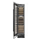 ZLINE 18" 9.0 cu. ft. Triple Zone 68 Bottle Left Hinge Column Wine Cooler in Black Stainless Steel, RCWVL-BS-18
