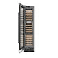 ZLINE 18" 9.0 cu. ft. Triple Zone 68 Bottle Left Hinge Column Wine Cooler in Black Stainless Steel, RCWVL-BS-18