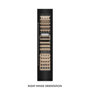 ZLINE 18" 9.0 cu. ft. Triple Zone 68 Bottle Right Hinge Column Wine Cooler in Black Stainless Steel, RCWVR-BS-18
