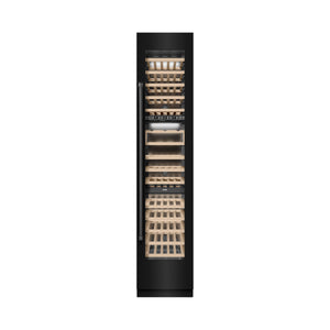 ZLINE 18" 9.0 cu. ft. Triple Zone 68 Bottle Right Hinge Column Wine Cooler in Black Stainless Steel, RCWVR-BS-18