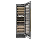 ZLINE Autograph 24" 12.4 cu. ft. Triple Zone 100 Bottle Column Wine Cooler in Black Stainless Steel and Champagne Bronze Accents, RCWVZ-BS-24-CB
