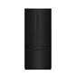 ZLINE 36" 19.6 cu. ft. French Door Built-In Bottom Freezer Refrigerator with Water Dispenser and Ice Maker in Black Stainless Steel with Graphite Gray Interior, GRBIV-BS-36