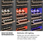 ZLINE 18" 9.0 cu. ft. Triple Zone 68 Bottle Right Hinge Column Wine Cooler in White Matte, RCWVR-WM-18