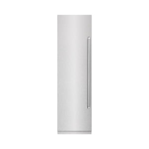 ZLINE 24" 12.4 cu. ft. Column Freezer in DuraSnow Stainless Steel with Graphite Gray Interior, RCFV-SN-24