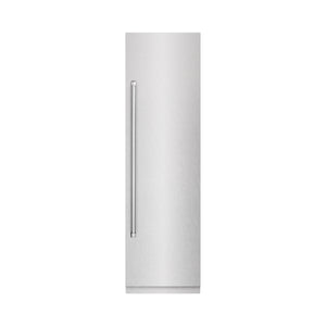 ZLINE 24" 12.5 cu. ft. Column Refrigerator in DuraSnow Stainless Steel with Graphite Gray Interior, RCRV-SN-24