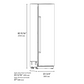 ZLINE Autograph 24" 12.5 cu. ft. Column Refrigerator in DuraSnow Stainless Steel with Graphite Gray Interior and Polished Gold Accents, RCRVZ-SN-24-G