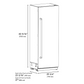 ZLINE Autograph 30" 16.7 cu. ft. Column Refrigerator in DuraSnow Stainless Steel with Graphite Gray Interior and Champagne Bronze Accents, RCRVZ-SN-30-CB