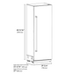 ZLINE Autograph 30" 16.7 cu. ft. Column Refrigerator in DuraSnow Stainless Steel with Graphite Gray Interior and Matte Black Accents, RCRVZ-SN-30-MB