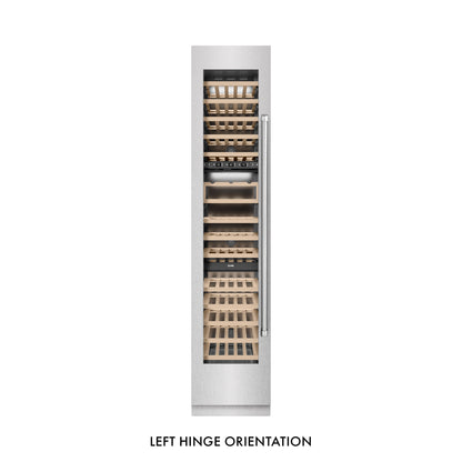 ZLINE 18" 9.0 cu. ft. Triple Zone 68 Bottle Left Hinge Column Wine Cooler in DuraSnow Stainless Steel, RCWVL-SN-18