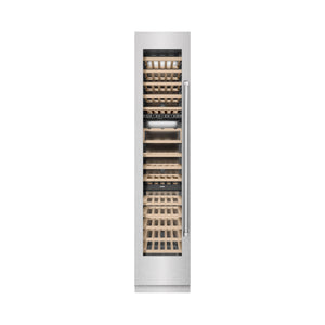 ZLINE 18" 9.0 cu. ft. Triple Zone 68 Bottle Left Hinge Column Wine Cooler in DuraSnow Stainless Steel, RCWVL-SN-18