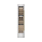 ZLINE Autograph 18" 9.0 cu. ft. Triple Zone 68 Bottle Left Hinge Column Wine Cooler in DuraSnow Stainless Steel with Champagne Bronze Accents, RCWVLZ-SN-18-CB
