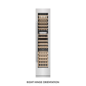 ZLINE 18" 9.0 cu. ft. Triple Zone 68 Bottle Right Hinge Column Wine Cooler in DuraSnow Stainless Steel, RCWVR-SN-18