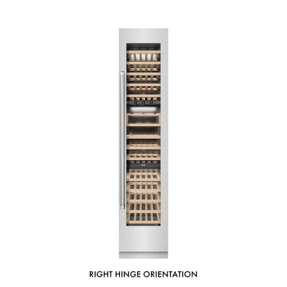 ZLINE 18" 9.0 cu. ft. Triple Zone 68 Bottle Right Hinge Column Wine Cooler in DuraSnow Stainless Steel, RCWVR-SN-18