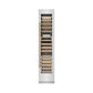 ZLINE Autograph 18" 9.0 cu. ft. Triple Zone 68 Bottle Right Hinge Column Wine Cooler in DuraSnow Stainless Steel with Champagne Bronze Accents, RCWVRZ-SN-18-CB