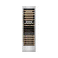 ZLINE Autograph 24" 12.4 cu. ft. Triple Zone 100 Bottle Column Wine Cooler in DuraSnow Stainless Steel and Champagne Bronze Accents, RCWVZ-SN-24-CB