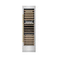 ZLINE Autograph 24" 12.4 cu. ft. Triple Zone 100 Bottle Column Wine Cooler in DuraSnow Stainless Steel and Polished Gold Accents, RCWVZ-SN-24-G
