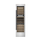 ZLINE Autograph 24" 12.4 cu. ft. Triple Zone 100 Bottle Column Wine Cooler in DuraSnow Stainless Steel and Matte Black Accents, RCWVZ-SN-24-MB