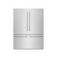 ZLINE 60" 32.2 cu. ft. French Door Built-In Bottom Freezer Refrigerator with Water Dispensers and Ice Makers in DuraSnow Stainless Steel with Graphite Gray Interior, GRBIV-SN-60