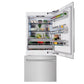 ZLINE 36" 19.8 cu. ft. Built-In Bottom Freezer Refrigerator with Water Dispenser and Ice Maker in DuraSnow Stainless Steel, RBIT-SN-36