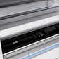 ZLINE Autograph 36" 19.8 cu. ft. Built-In Bottom Freezer Refrigerator with Water Dispenser and Ice Maker in DuraSnow Stainless Steel and Matte Black Accents, RBITZ-SN-36-MB