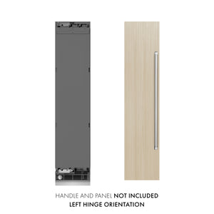 ZLINE 18" 8.6 cu. ft. Panel Ready Left Hinge Column Freezer with Graphite Gray Interior, RBCFVL-18
